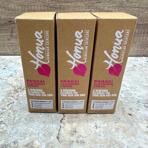 Lot Of 3 HONUA Pa'Akai Hawaiian Skincare Facial Cleansing Cream 2 oz/60ml NIB